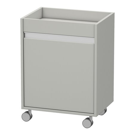 Duravit Rollcontainer Ketho 50x36x67cm, Tür rechts, betongrau matt