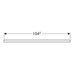 Geberit Waschtisch-Platte One 105x3x47cm, w/lack. ma, Ausschn mittig