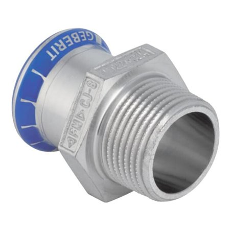 Geberit bergangsstück Mapress d 54mmxR 1 1/2, labs-f, m AG, Edelstahl