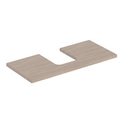 Geberit Waschtisch-Platte One 105x3x47cm, Eiche/Mela Holz, AS mit.