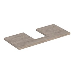 Geberit Waschtisch-Platte One 105x3x47cm, N hick./Mela Holz, AS mit.