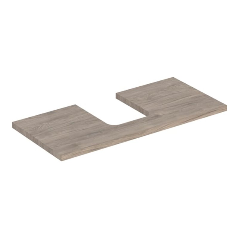 Geberit Waschtisch-Platte One 105x3x47cm, N hick./Mela Holz, AS mit.