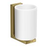 hansgrohe Zahnputzbecher Axor Uni. Rectangular Glas, Wandmontage, polished gold optic