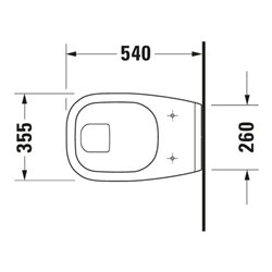 Duravit Wand-Flachspül-WC D-Code 35,5x54cm, 6 l, weiß