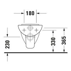 Duravit Wand-Flachspül-WC D-Code 35,5x54cm, 6 l, weiß