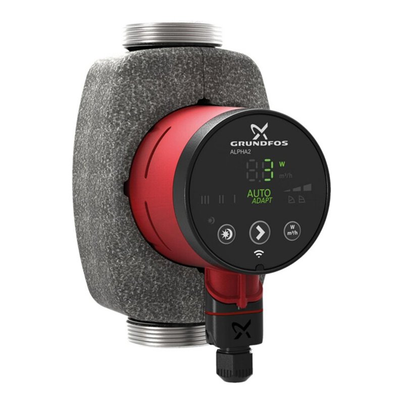 Grundfos Hocheffizienz Umwälzpumpe Alpha2 32-80N, G 2, 180mm, PN 10, 230 V, ES