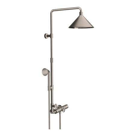 hansgrohe Showerpipe Axor m TH, KB, 240mm, 2jet, Edelstahl-Optik