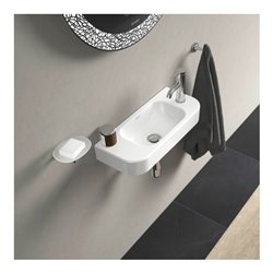 Duravit Handwaschbecken Happy D.2 50x22cm, o. ÜL, m HLB, HL rechts, weiß