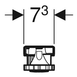 Geberit Füße/Traversen ab 140cm, f Steinharz-DW, 70x7,3x6-12cm