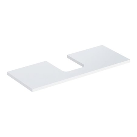 Geberit Waschtisch-Platte One 120x3x47cm, w/l hochgl., Ausschn mit.
