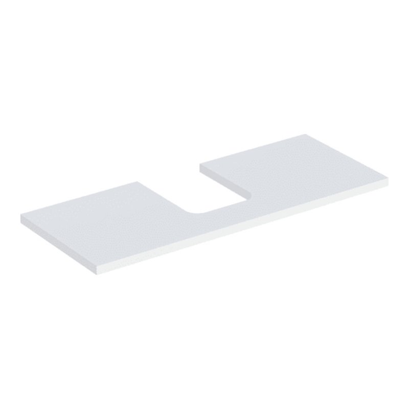 Geberit Waschtisch-Platte One 120x3x47cm, w/lack. ma, Ausschn mittig