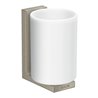 hansgrohe Zahnputzbecher Axor Uni. Rectangular Glas, Wandmontage, brushed nickel