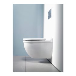 Duravit Wand-WC, Tiefspüler Starck 3 36,5x54cm, 4,5 l, riml., we Hyg Glaze
