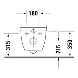 Duravit Wand-WC, Tiefspüler Starck 3 36,5x54cm, 4,5 l, riml., we Hyg Glaze