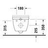 Duravit Wand-WC, Tiefspüler Starck 3 36,5x54cm, 4,5 l, riml., we Hyg Glaze