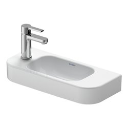 Duravit Handwaschbecken Happy D.2 50x22cm, o. ÜL, m HLB, HL links, weiß