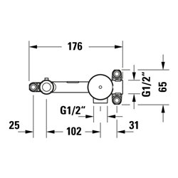 Duravit UP-Grundkörper DN 15, für Waschtisch-Einhebel
