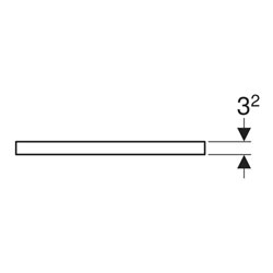Geberit Waschtisch-Platte One 120x3x47cm, lava/lackiert m, AS mit.