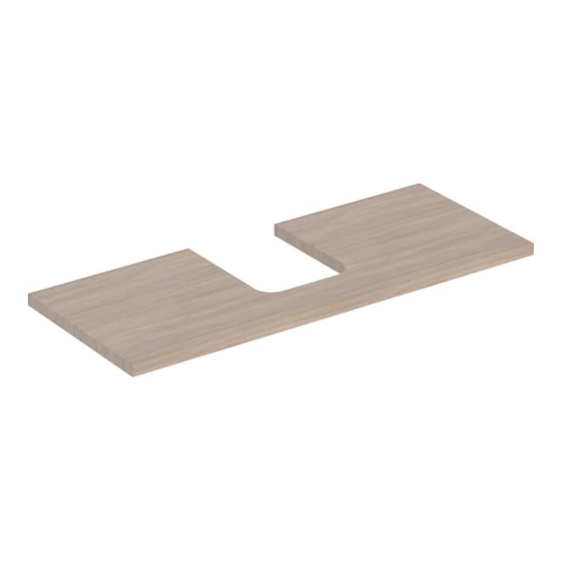 Geberit Waschtisch-Platte One 120x3x47cm, Eiche/Mela Holz, AS mit.