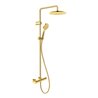 Duravit Duschsystem 1000 MinusFlow Ausl. 354mm, m Brausethermostat, Gold poliert
