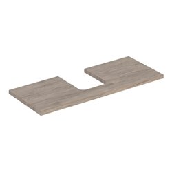Geberit Waschtisch-Platte One 120x3x47cm, N hick./Mela Holz, AS mit.