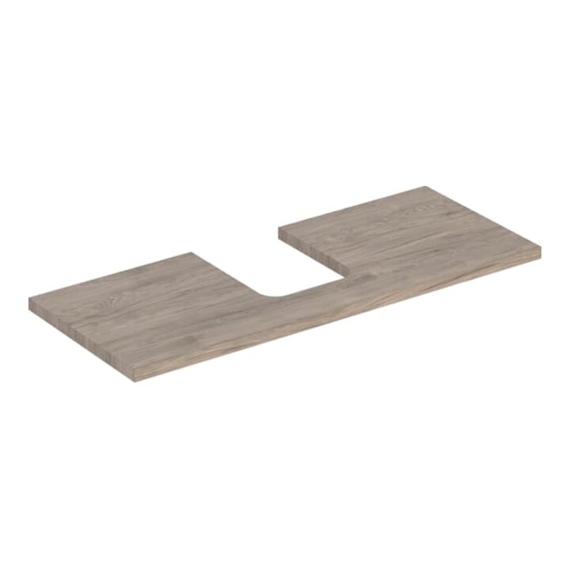 Geberit Waschtisch-Platte One 120x3x47cm, N hick./Mela Holz, AS mit.