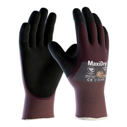 Handschuhe MaxiDry® 56-425 lila/schwarz Nyl.EN 388 PSA II ATG
