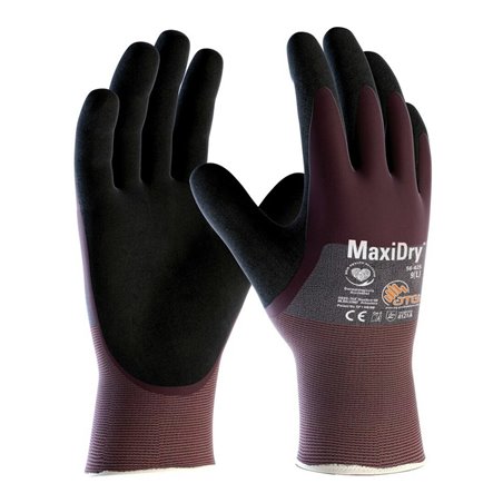 Handschuhe MaxiDry® 56-425 lila/schwarz Nyl.EN 388 PSA II ATG