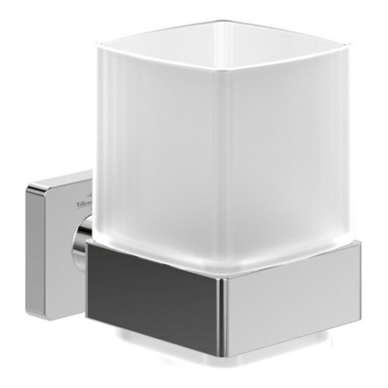 V&B Glashalter Elements Striking 99x100x123mm, Glas satiniert, chrom