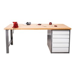 STIER Werkbank Premium mit 5 Schubladen TxH 700x840mm