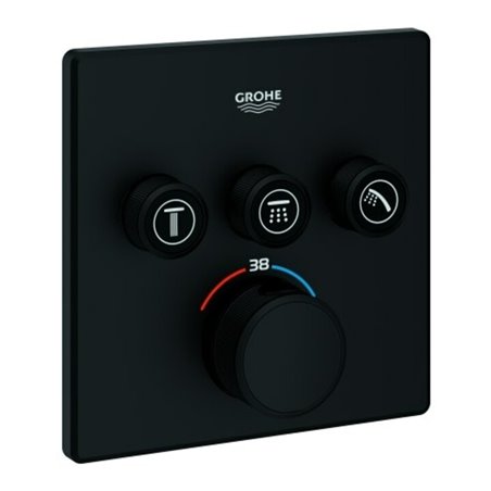 Grohe Fertigset Grohtherm Smartcontrol UP-THM, 3 Absperrventil, eck., phantom bla
