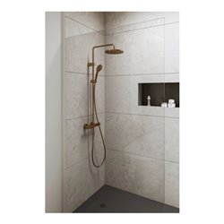 Duravit Duschsystem 1000 MinusFlow Ausl. 354mm, m Brausethermostat, bron geb.