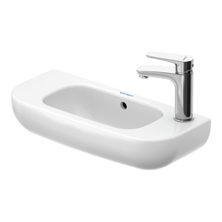Duravit Handwaschbecken D-Code 50x22cm, m ÜL u HLB, we, Hahnloch links