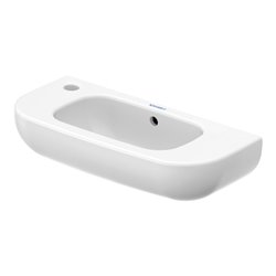Duravit Handwaschbecken D-Code 50x22cm, m ÜL u HLB, we, Hahnloch links