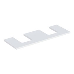 Geberit Waschtisch-Platte One 135x3x47cm, w/lack. ma, Ausschn zweifach