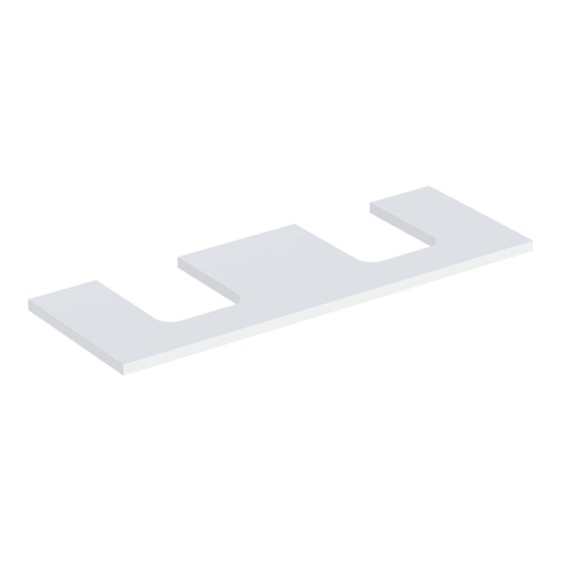 Geberit Waschtisch-Platte One 135x3x47cm, w/lack. ma, Ausschn zweifach