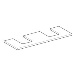 Geberit Waschtisch-Platte One 135x3x47cm, w/lack. ma, Ausschn zweifach