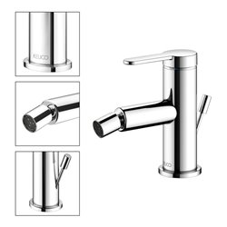 Keuco Einhebelmischer für Bidet IXMO 59509 m.Zug.-Ablgrt. Flat, Rosette r/e verchromt