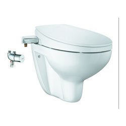 Grohe Dusch-WC Aufsatz Bau Keramik 3-in-1 Set, Sitz mit Deckel, alpinweiß