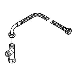 Grohe Installationsset Bau Keramik m Schl. u T-Stück, für Dusch-WC-Aufsatz