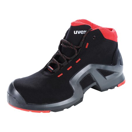 UVEX Schnürstiefel schwarz/rot uvex 1 x-tended support, S3