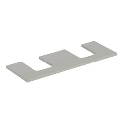 Geberit Waschtisch-Platte One 135x3x47cm, greige/lackiert m, AS 2-fach
