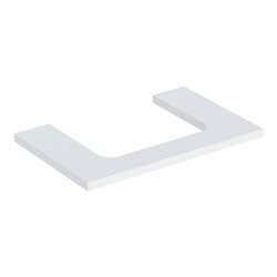 Geberit Waschtisch-Platte One 75x3x47cm, w/lack. ma, Ausschnitt mittig