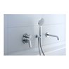 Duravit Wandanschlussbogen DN 15, m Brauseha., Rosette rund, chrom