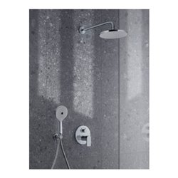 Duravit Wandanschlussbogen DN 15, m Brauseha., Rosette rund, chrom