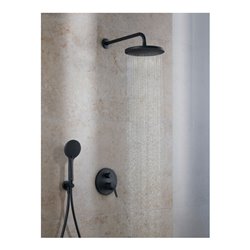 Duravit Wandanschlussbogen DN 15, m Brauseha., Ros. rd, sw matt