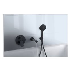 Duravit Wandanschlussbogen DN 15, m Brauseha., Ros. rd, sw matt