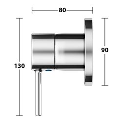 Keuco Einhebelmischer UP DN15 IXMO 59551 m.rd. Rosette/Soft verchromt