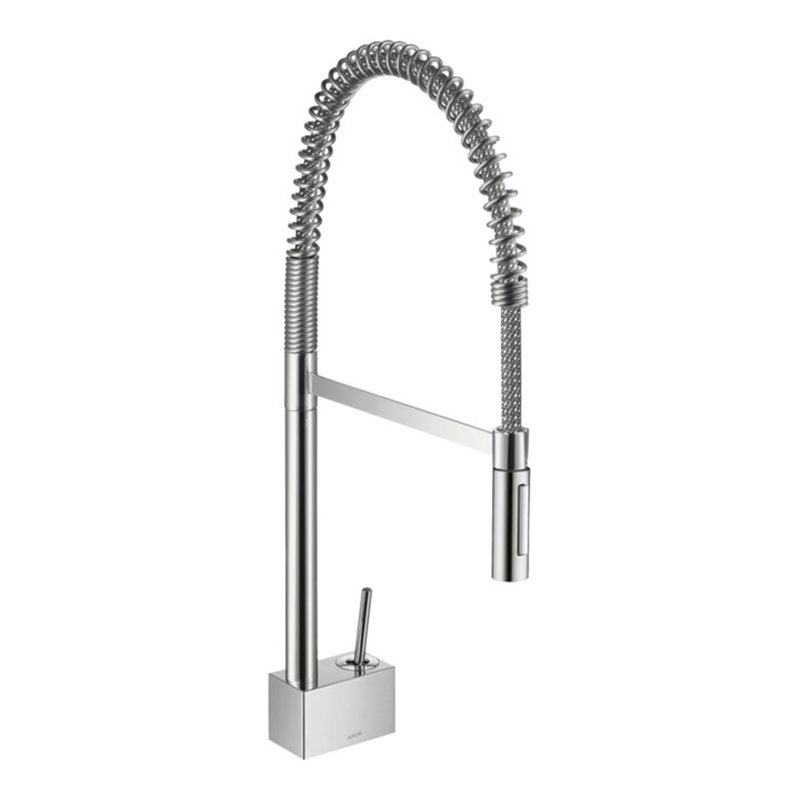 hansgrohe Spültisch-Einhebelmischer 240 Axor Starck SemiPr schwenkb. Ausl. 360Gr, polished red gold