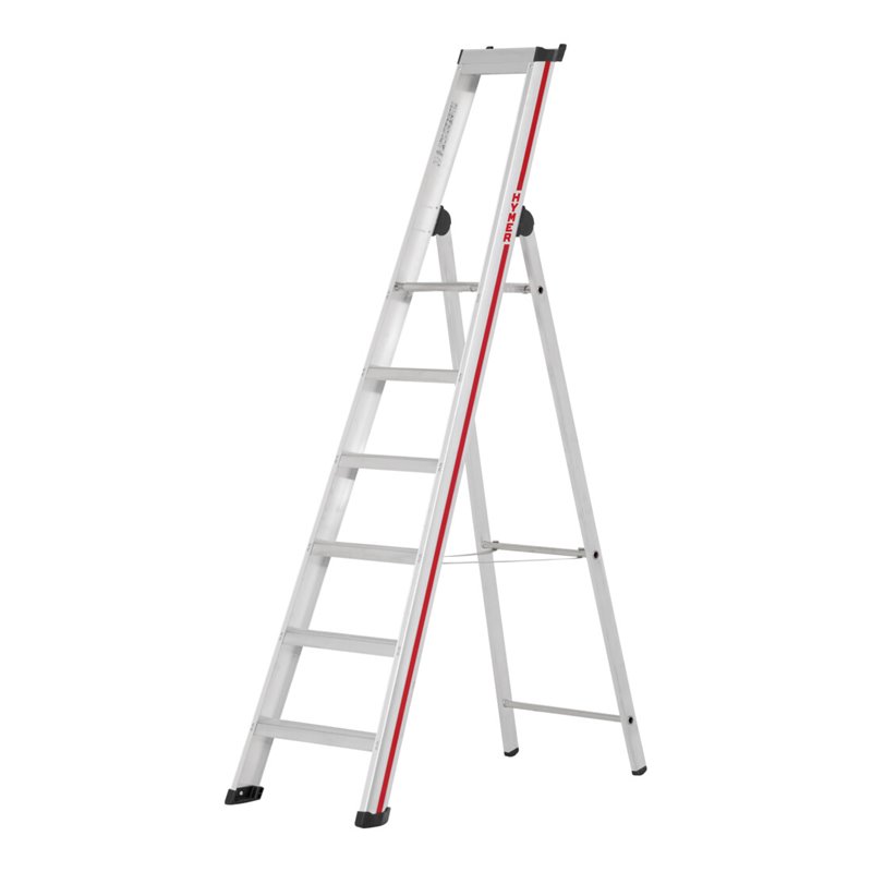 Hymer Stufenstehleiter mit Plattform, einseitig begehbar